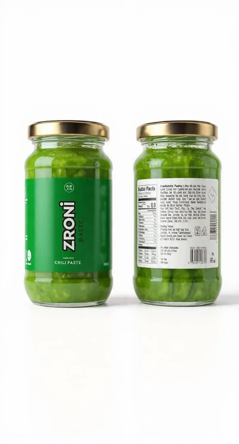Two jars of Zroni green chili paste