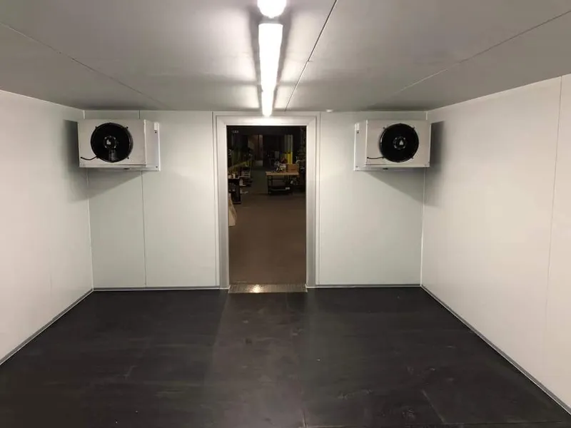Finished cold storage room interior