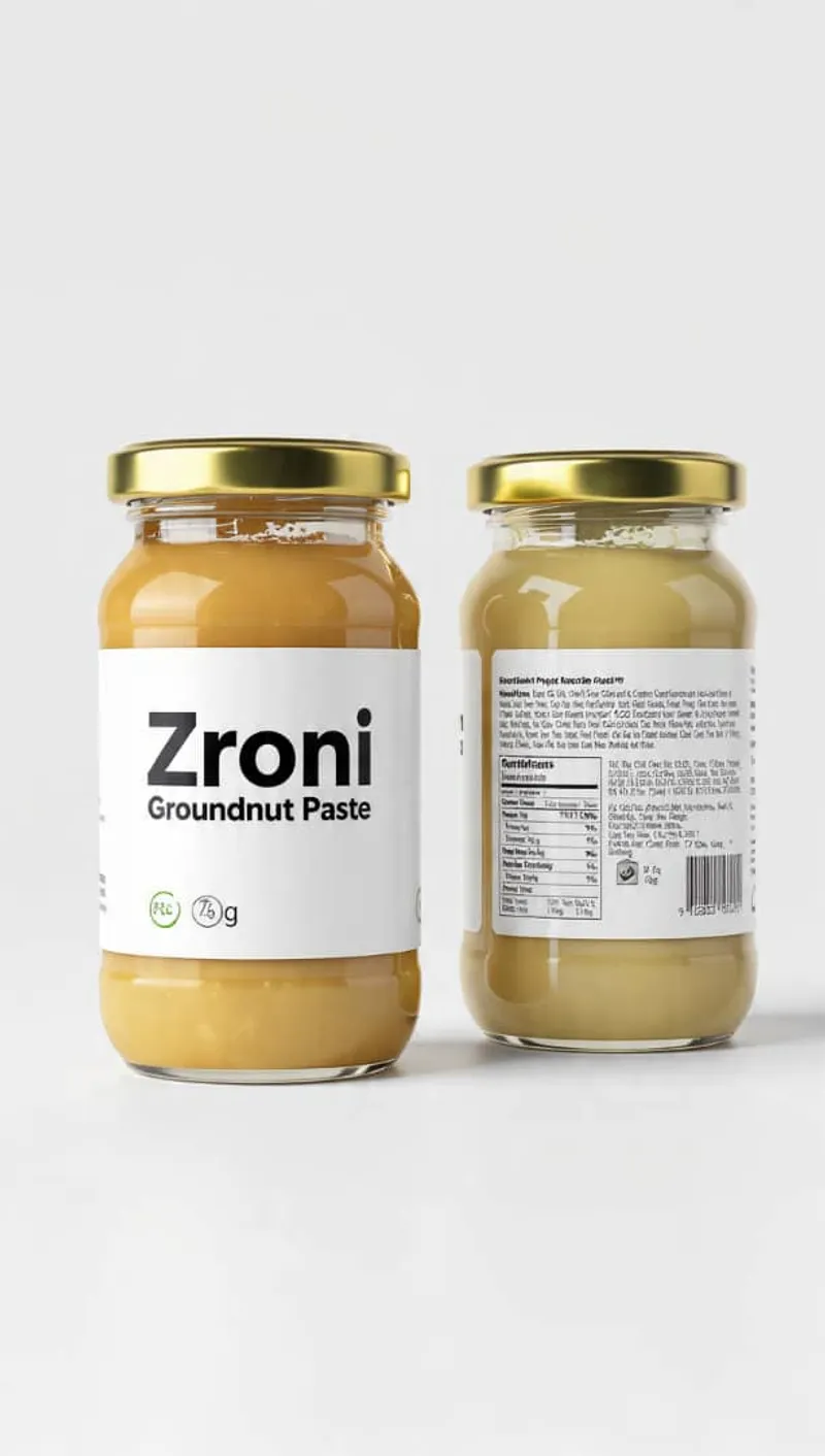 Two jars of Zroni groundnut paste