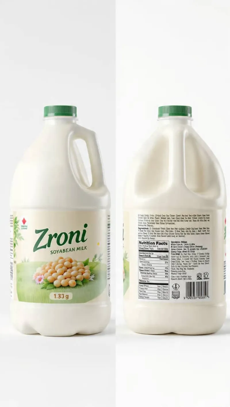 Jug of Zroni soyabean milk